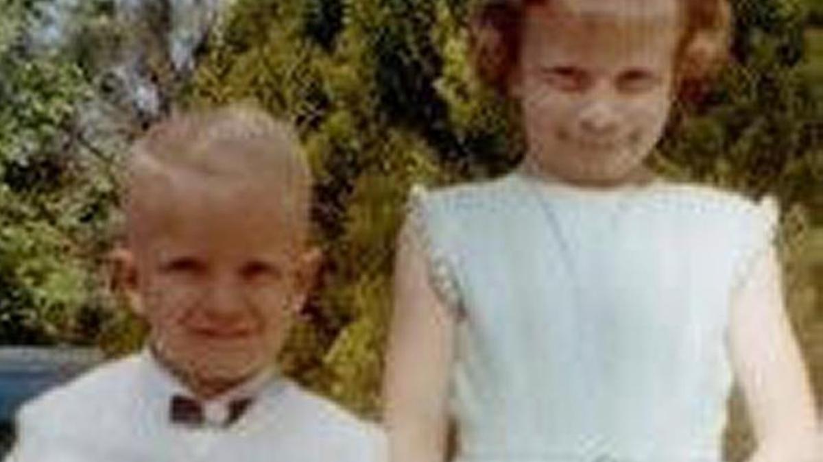 Mark Ballard and his sister, Denise, in their Easter finery.