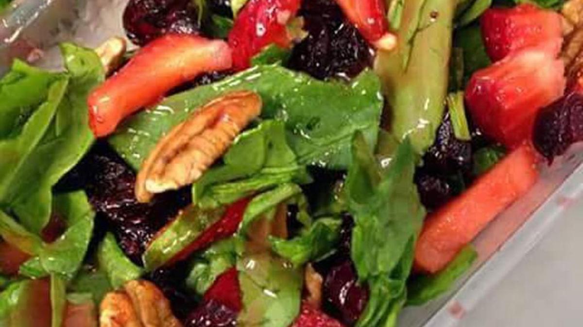 Salads 2 Go has specialty salad options such as Spinach and Strawberry Salad.