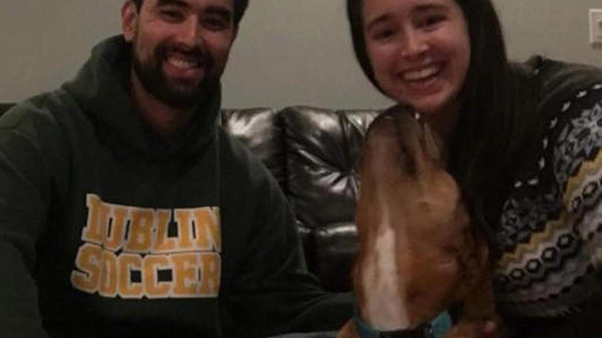 Once abandoned, Riggins now has a happy home with Andrew and Kathlyn Wohlrabe.