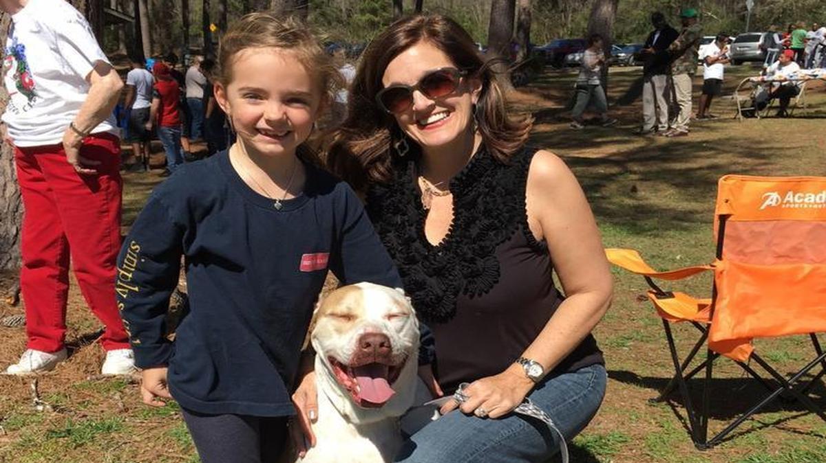 Hope Hahn Shields and her daughter, Ella Wade, were among those who had a great time at AC Pup’s birthday party.