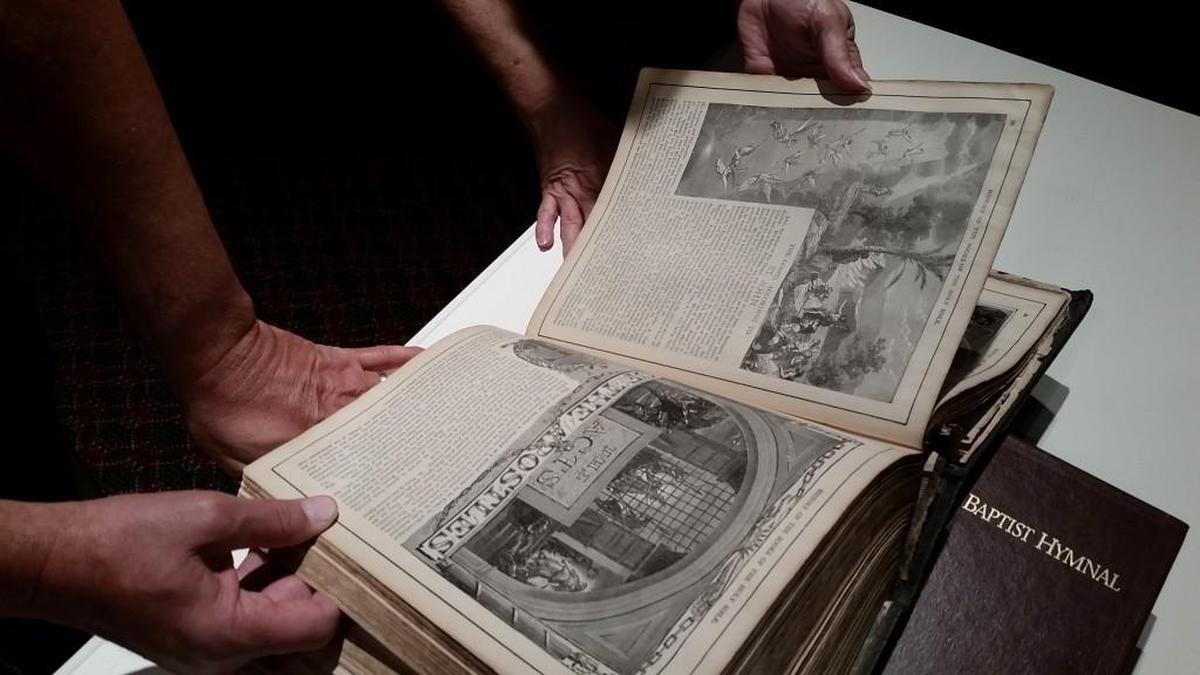 This Bible has been at Bradley Baptist Church “as long as anyone can remember.”