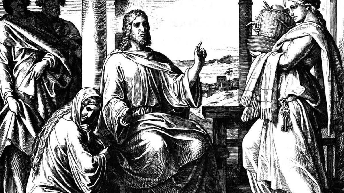 Jesus, Mary and Martha.