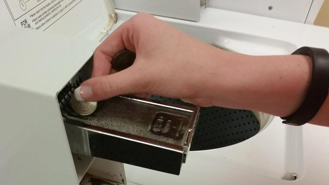 It takes 800 to 1,000 quarters for a typical evening of Loads of Love laundry ministry in Warner Robins.