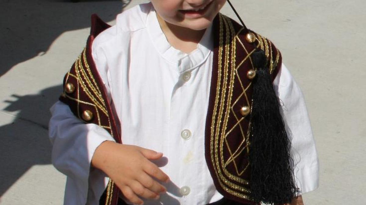 Carter Zoumberis dressed in style for a previous year’s Central Georgia Greek Festival.