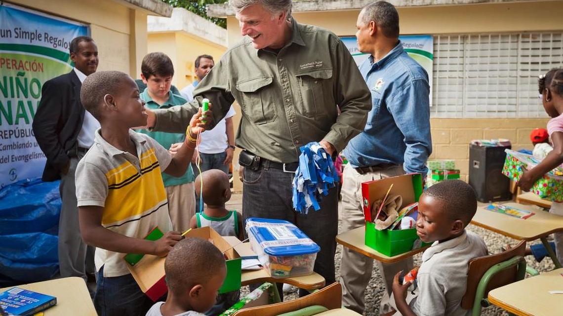 Operation Christmas Child is a worldwide ministry of Samaritan’s Purse, a nondenominational evangelical Christian organization headed by Franklin Graham.