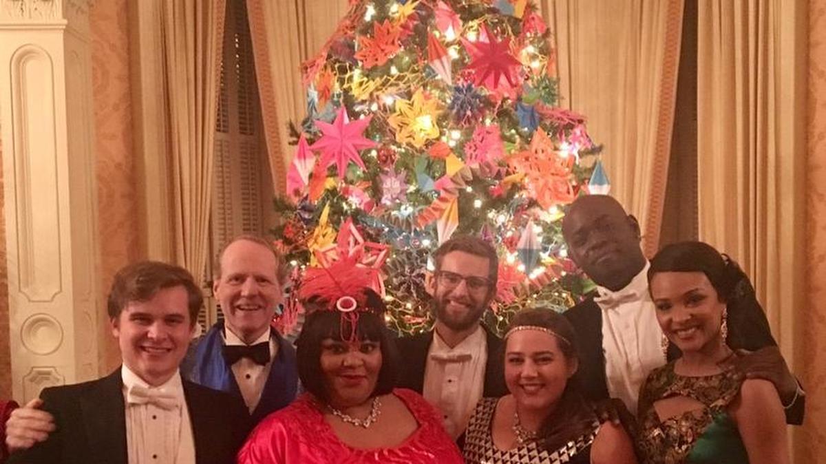 A group from Theatre Macon entertained patrons at the recent Hay House Gala.