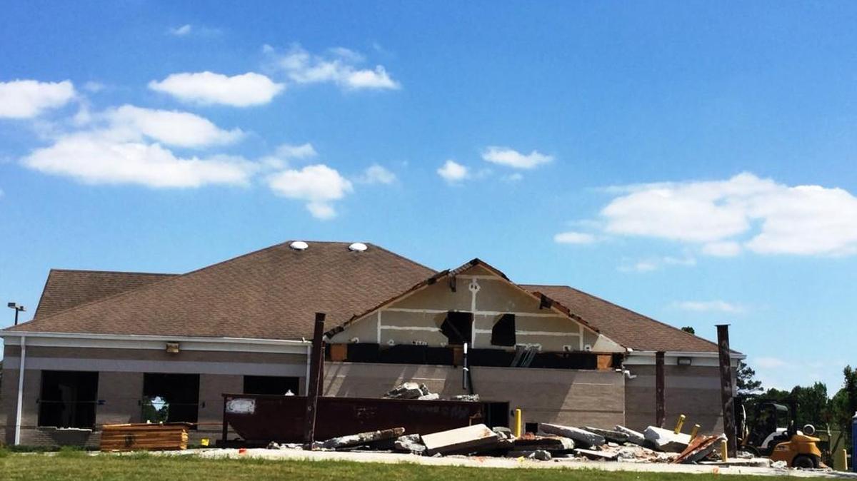 Renovation is underway at the future site of Metro Diner as seen Wednesday, April 26, 2017. Work began on the former Capital City Bank building on Northside Drive in Macon earlier this month.