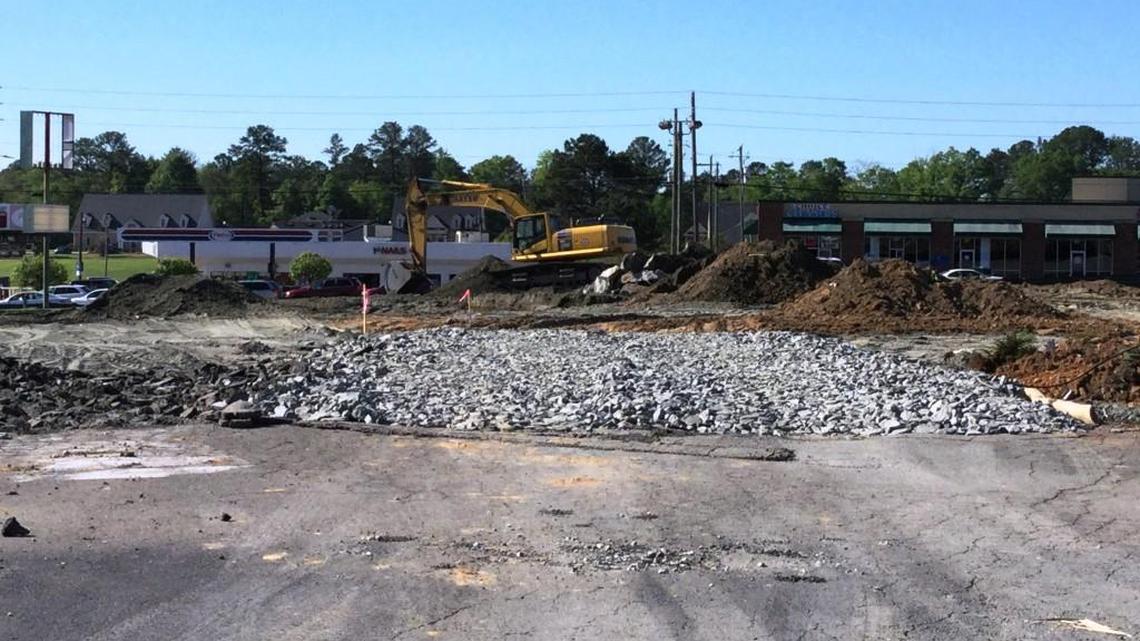 Equipment began tearing up the asphalt this week at the corner of Northside Drive and Forest Hill Avenue in north Macon. A convenience store was proposed for the site in September, 2016.