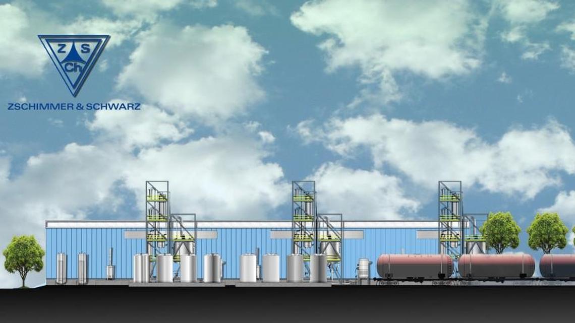 This is a rendering of the facility Zschimmer & Schwarz Inc. plans to build in Gordon as part of the company’s acquisition of the Lexolube division of Inolex. The $50 investment is expected to create 75 new highly skilled jobs.