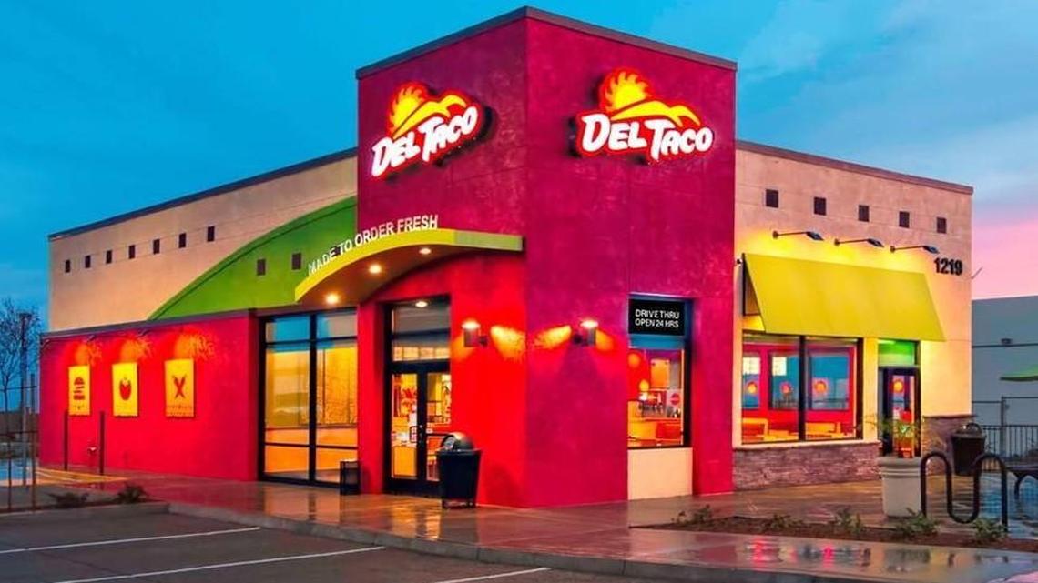 This is a stock photo of a Del Taco restaurant similar to what would be built in Centerville and Macon.