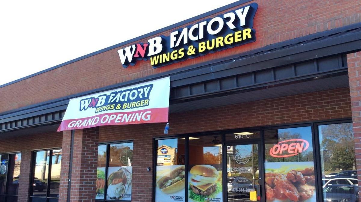 WNB Factory, also known as Wings N Burgers Factory, has opened in the Baconsfield Shopping Center at 610 North Ave. in Macon.
