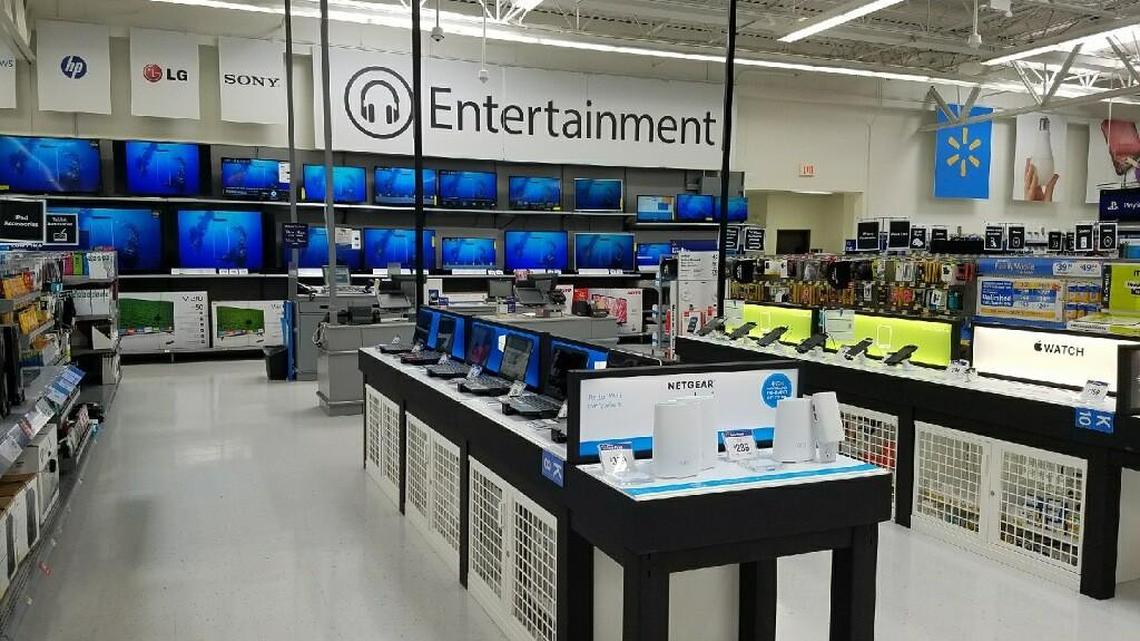 The newly renovated Wal-Mart in Perry features a state-of-the-art electronics department with interactive displays.