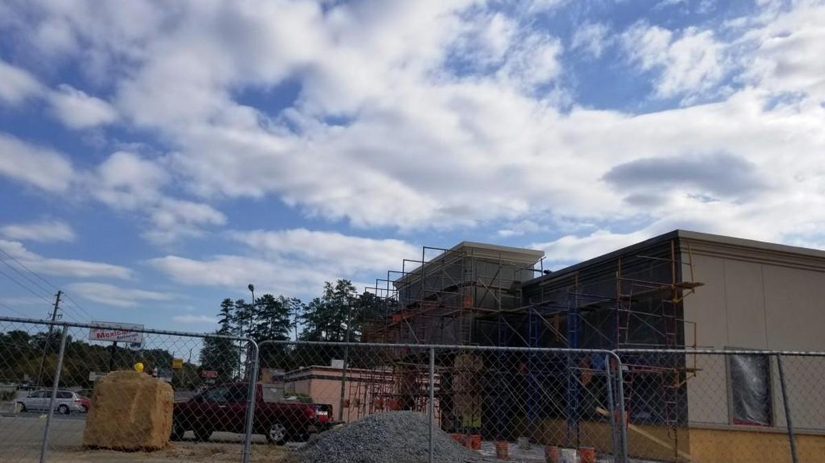 Construction of the new Enterprise Auto Rental building at 2480 Riverside Drive in Macon is expected to be completed shortly after the first of 2018.