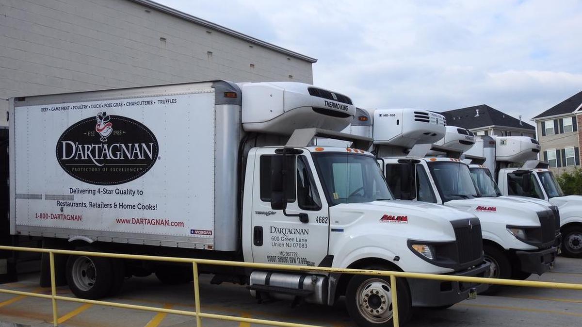 D’Artagnan, a distributor of organic, antibiotic and hormone-free meats, uses its own trucks — seen here at the company’s New Jersey headquarters — to transport fresh meat to restaurants, hotels and grocery stores.