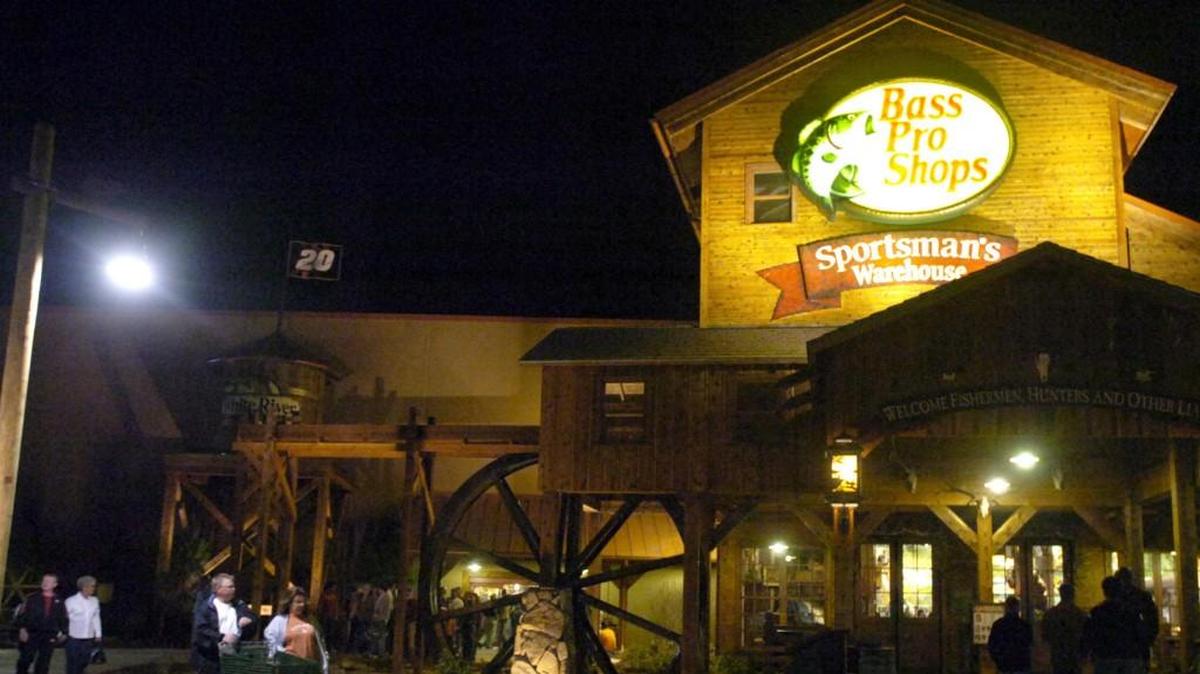Customers enter and leave Macon’s Bass Pro Shops in this Telegraph file image.