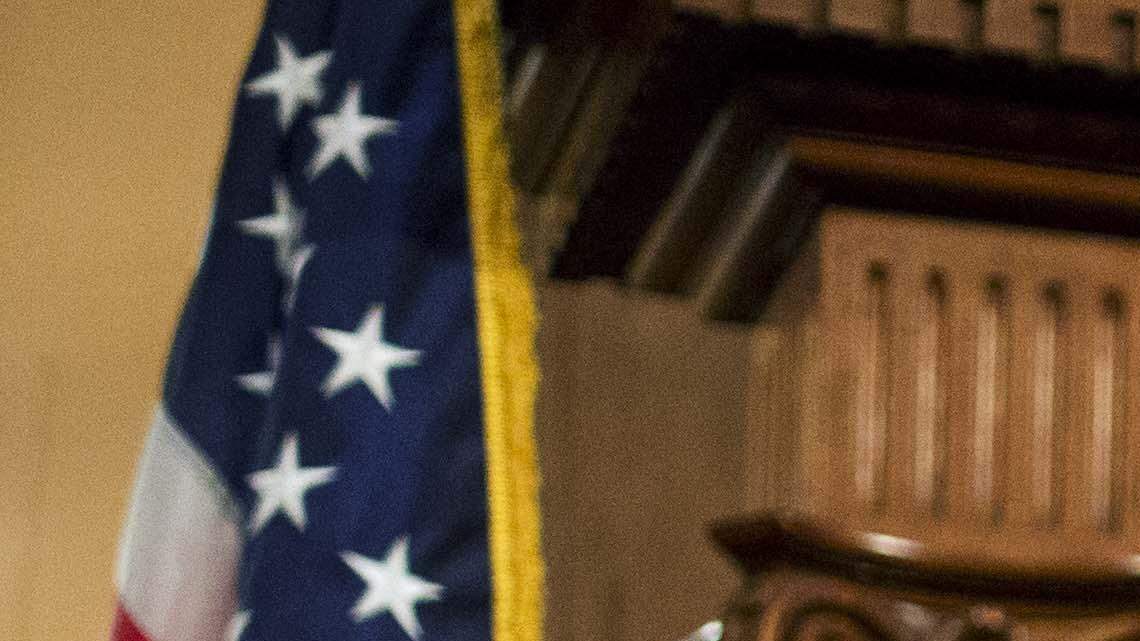 Georgia Gov. Nathan Deal waits to deliver his State of the State address on the House floor at the Capitol Wednesday, Jan. 13, 2016, in Atlanta.