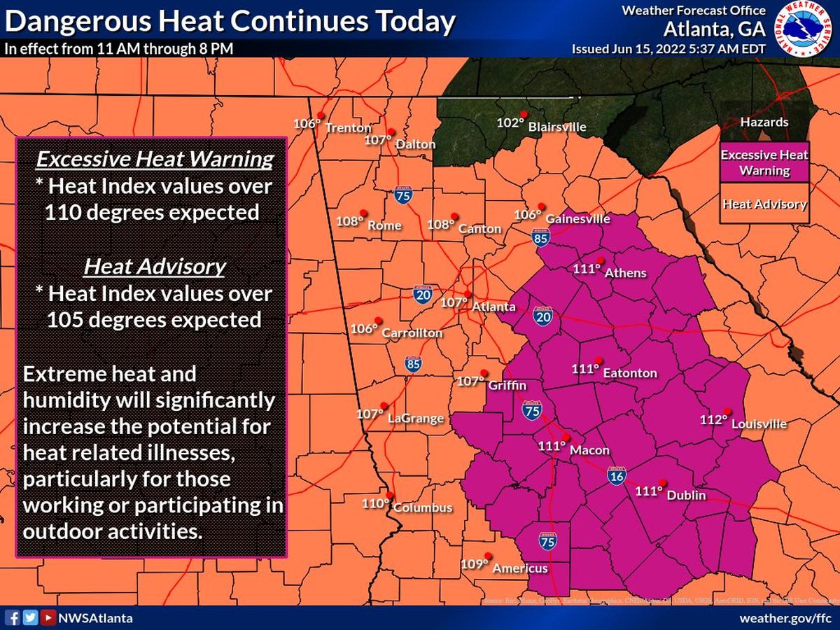 Macon set a high temperature record of 103 degrees for June 15. More high temp records could fall next week as a heatwave hits the South.