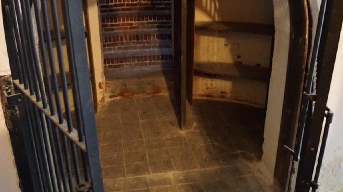 The wine cellar inside of the Hay House.