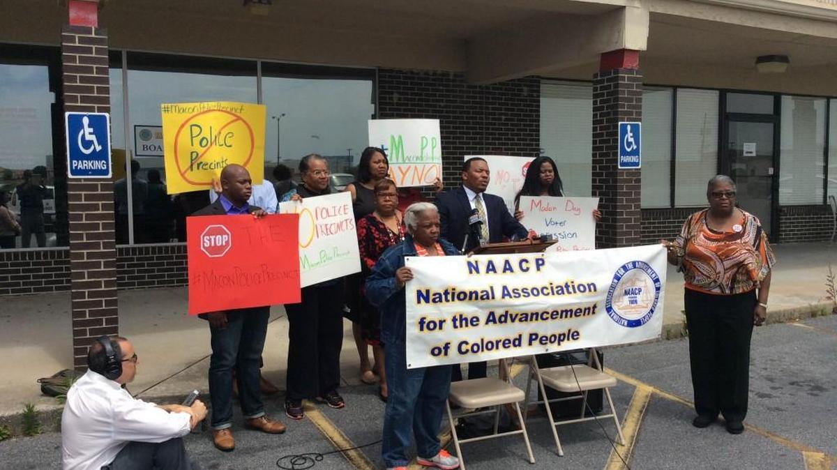 Various civil rights groups held a press conference Wednesday to demand the change of a Macon-Bibb County polling location. The activists say using a sheriff's office building could suppress some minority voters.
