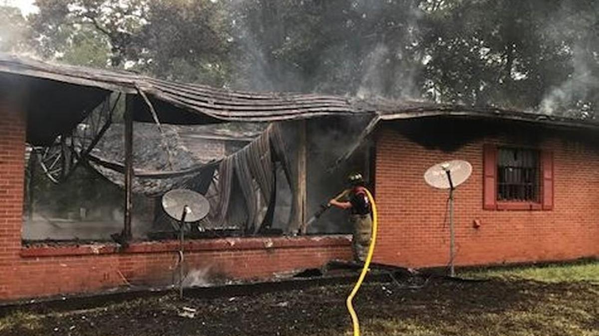 Jones County firefighters battled a big blaze at the old Juliette elementary and middle school early Friday.