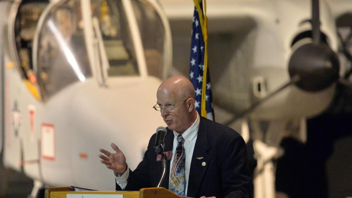 State Rep. Dave Belton, R-Buckhead, speaking to a meeting of state and federal lawmakers and other officials bracing for another BRAC, during a Warner Robins meeting in August, 2016.