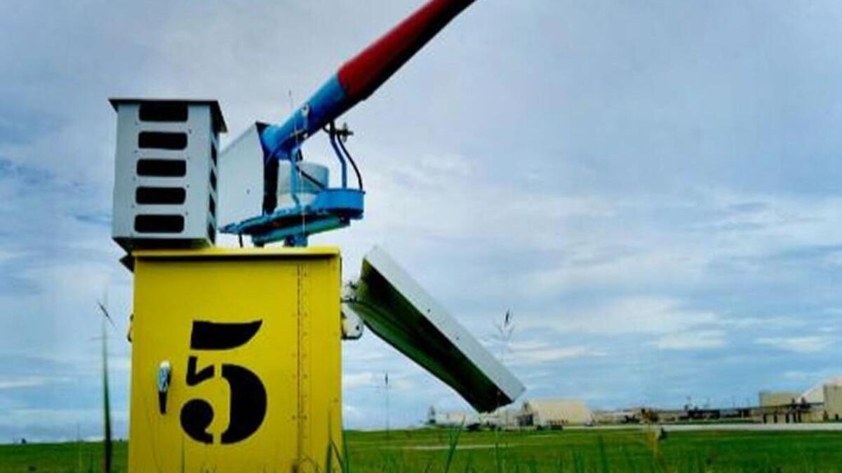 A non-lethal, sound-producing cannon like this one will be used next week at Robins Air Force Base to disperse birds and other wildlife that could be hazardous around the runway.
