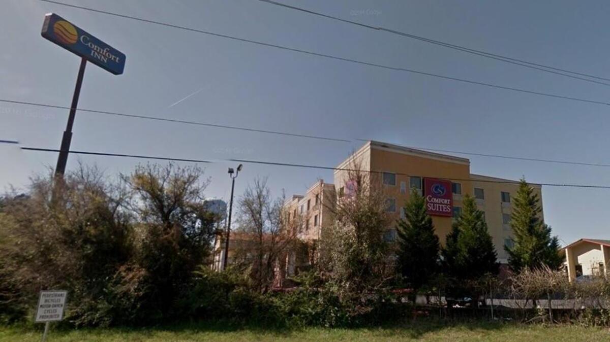 The Comfort Suites on the south side of Forsyth, where guests are set to gather for a “swingers-only” bash.