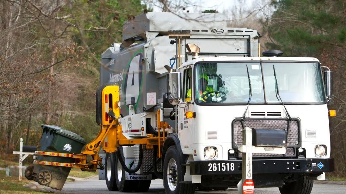 A garbage truck works in the Northridge subdivision in this 2016 file photo.