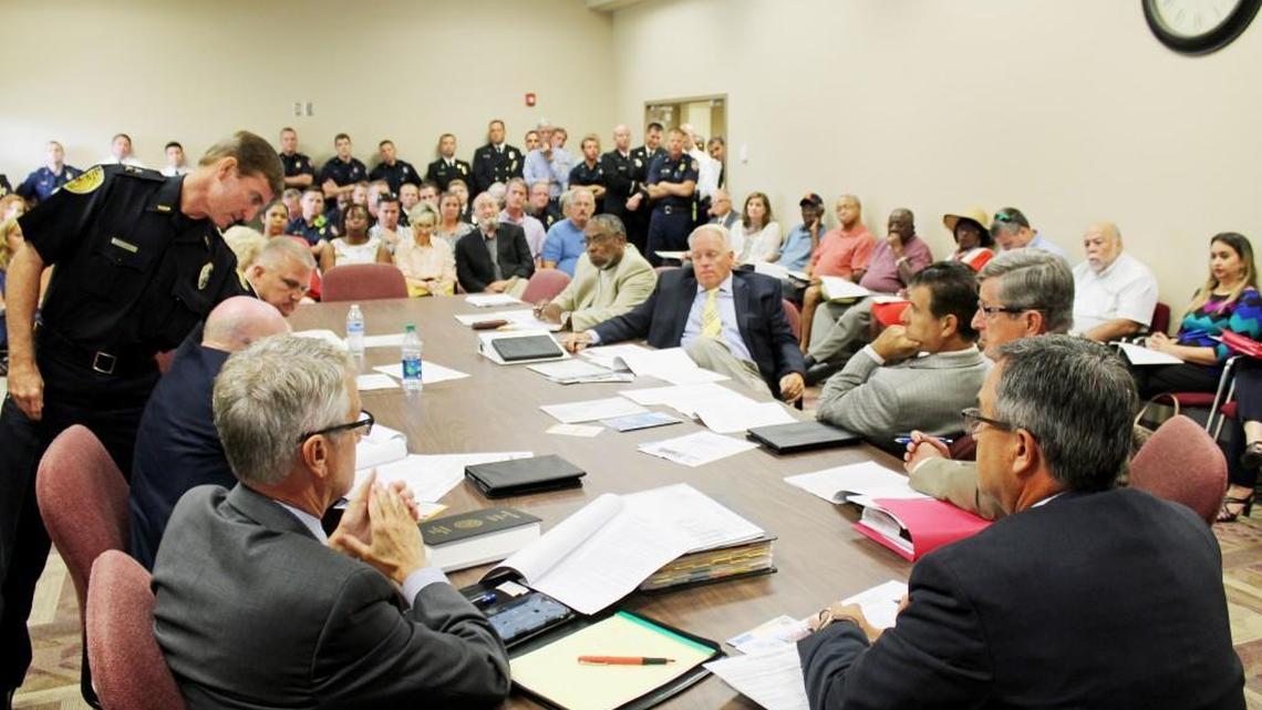 Warner Robins City Council discusses at Monday's pre-council meeting whether to raise taxes to pay for implementation of pay study recommendations.