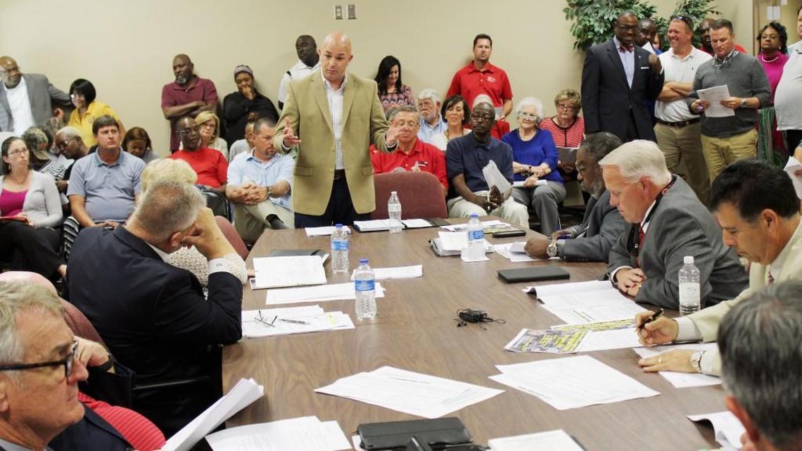 Warner Robins Recreation Director Jarred Reneau speaks to the City Council on Monday.