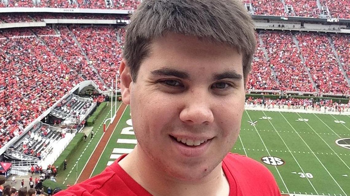 Ronnie Kent takes a selfie at a University of Georgia football game at Sanford Stadium in Athens.