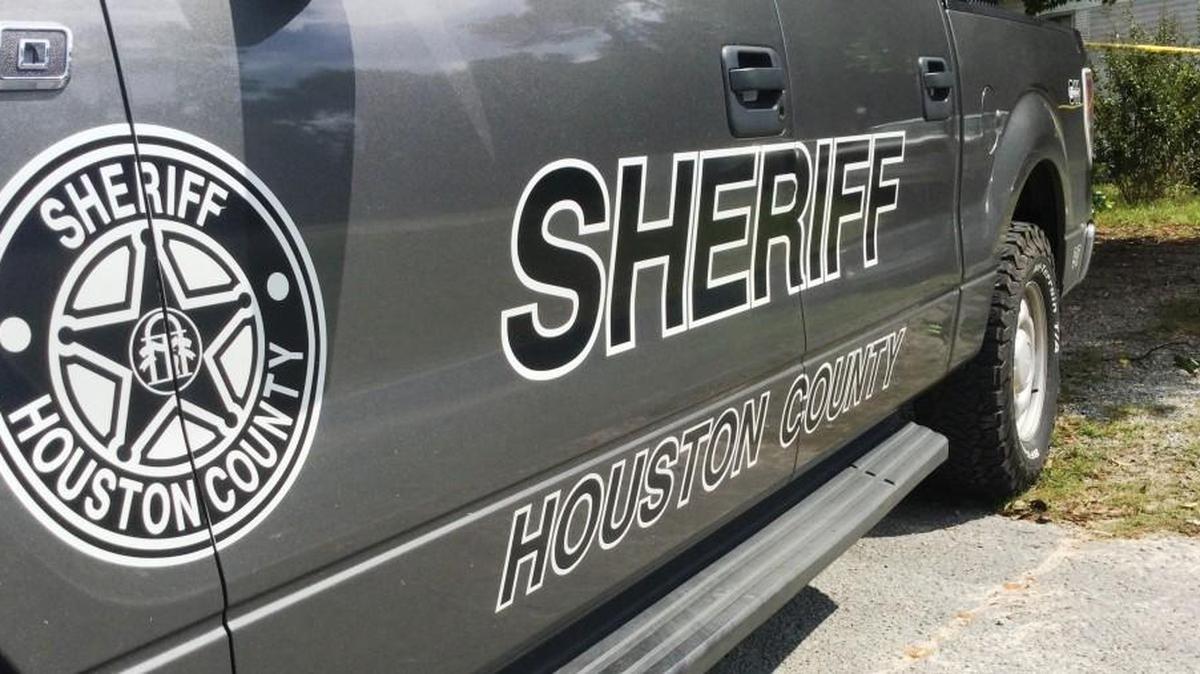 A Houston County sheriff’s pickup.