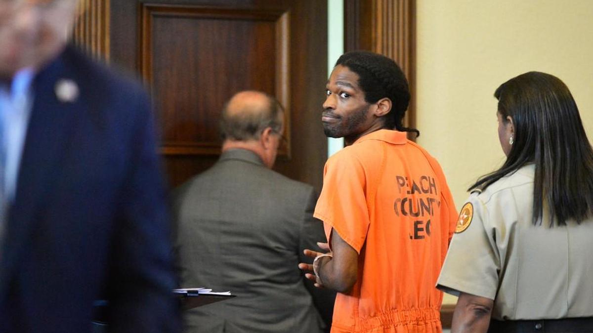 Darrell Ross looks back to a packed courtroom after a judge denied denied him bond in this Telegraph file photo