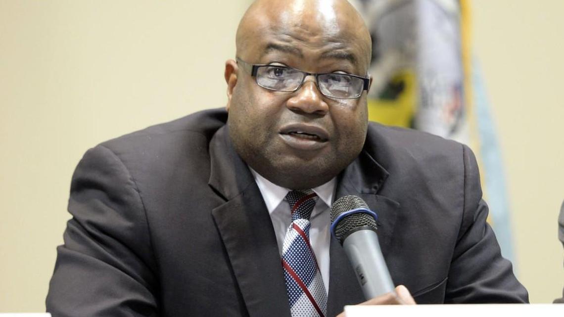 Warner Robins City Council Post 1 candidate Daron Lee speaks at the Robins Regional Chamber of Commerce candidate forum on Sept. 26, 2017. Lee would later that year be elected to City Council.