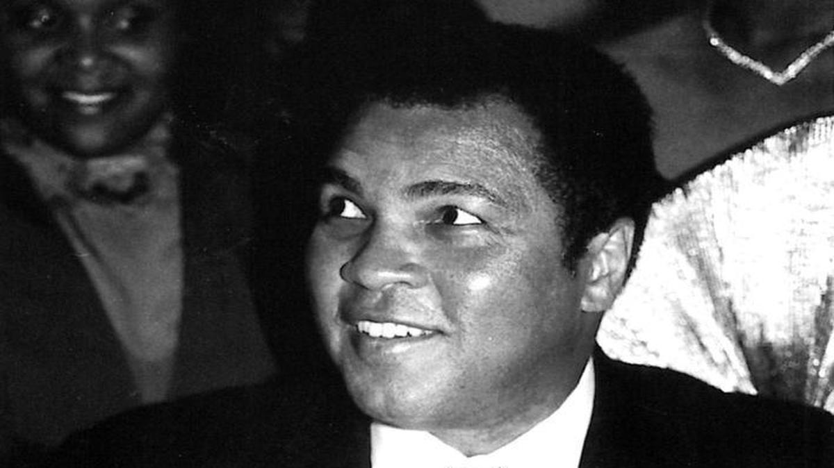 Muhammed Ali during a visit at Fort Valley State in 1989.