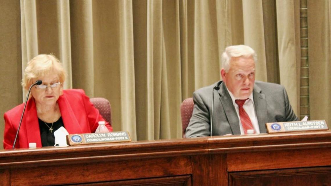 At Monday's Warner Robins City Council meeting, Councilman Keith Lauritsen reads a proposed rule change that would have given city employees four weeks of paid maternity leave.