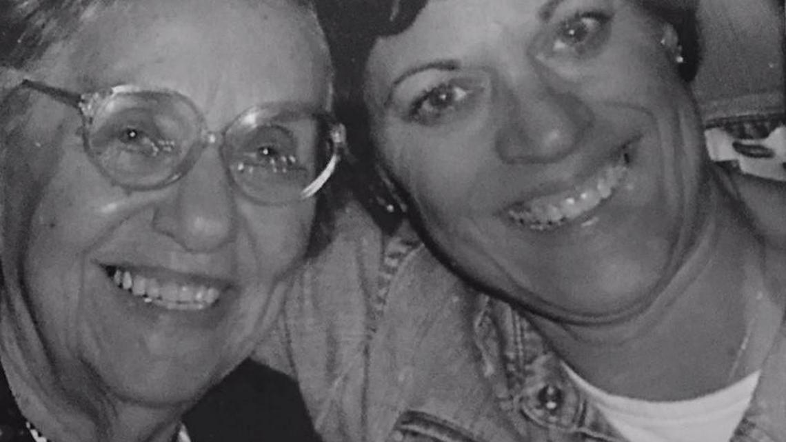 Skip Korson, former Telegraph reporter, and her daughter, Emily Bowden. Korson died in 2009 after being diagnosed with Alzheimer’s disease.