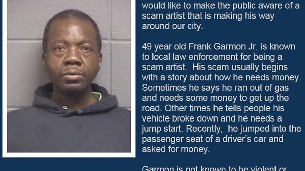 Warner Robins police warn of alleged scam artist Frank Garmon Jr., 49, through a news release and social media. He’s since been arrested.