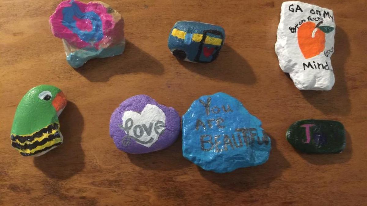 The rules of the rock game are simple – hide rocks in public places and be respectful.