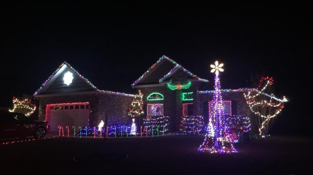 Check out holiday light displays like this one in Houston County.