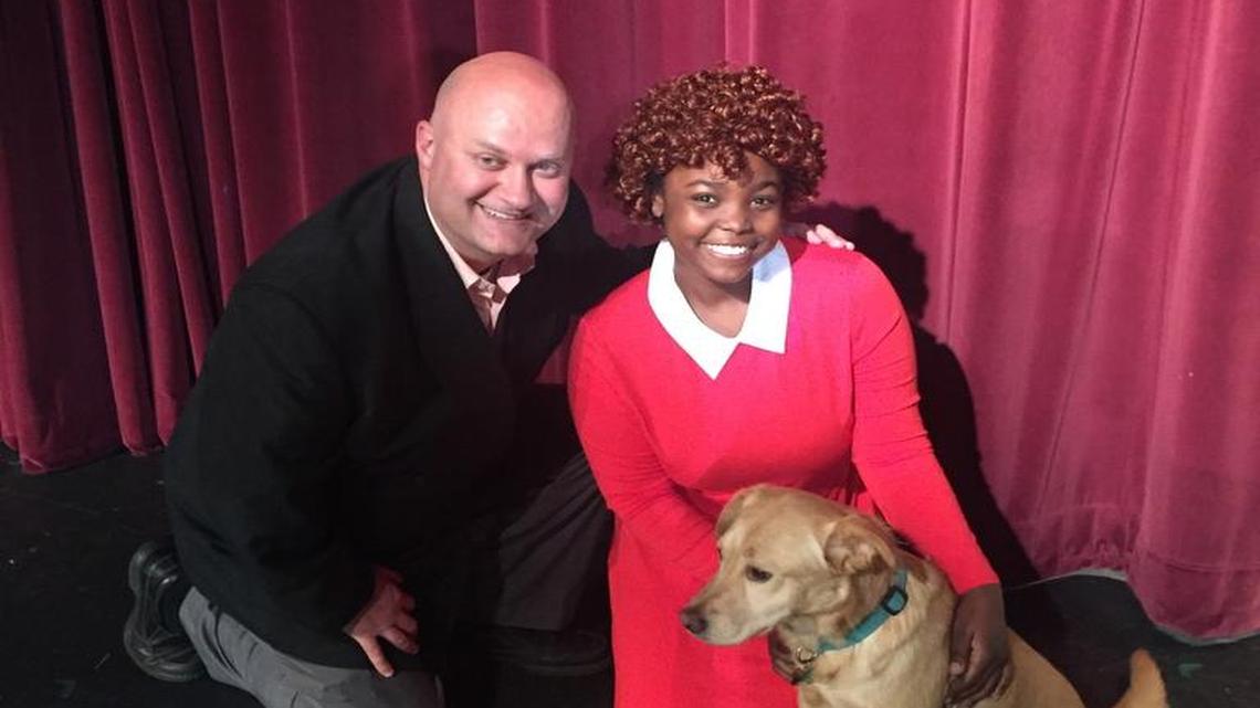 Principal goes from audience to stage