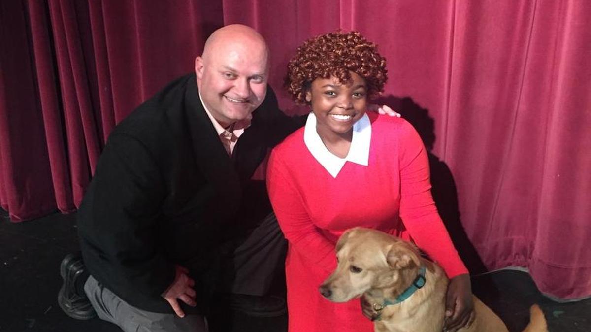 Chris McCook, principal of Warner Robins High School, and Nia Robinson will be starring in the school’s production of “Annie.”