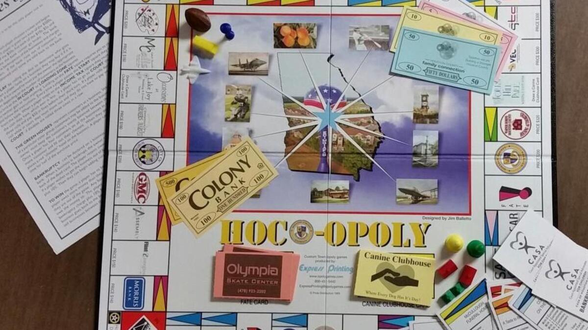 HOCO-OPOLY is a Monopoly-style board game that features Houston County properties, businesses and landmarks. Sales of the game benefit Houston County Family Connection and its partner agencies.