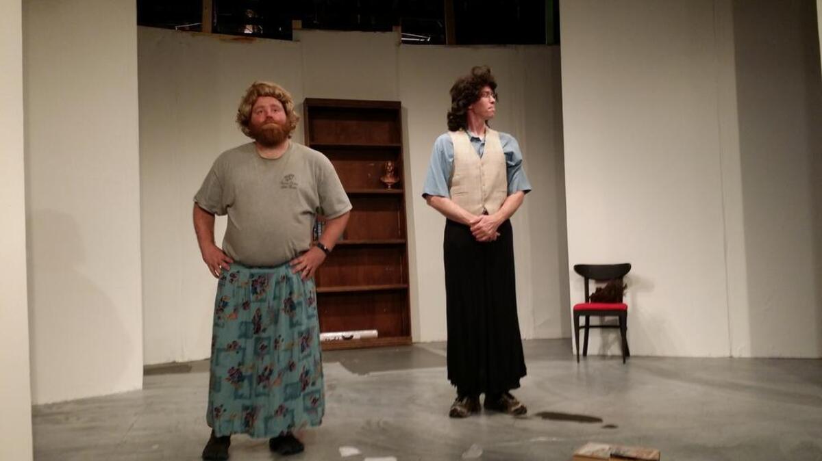 Stephen Hall and Francis Bleyer in "All The Great Books (abridged)"