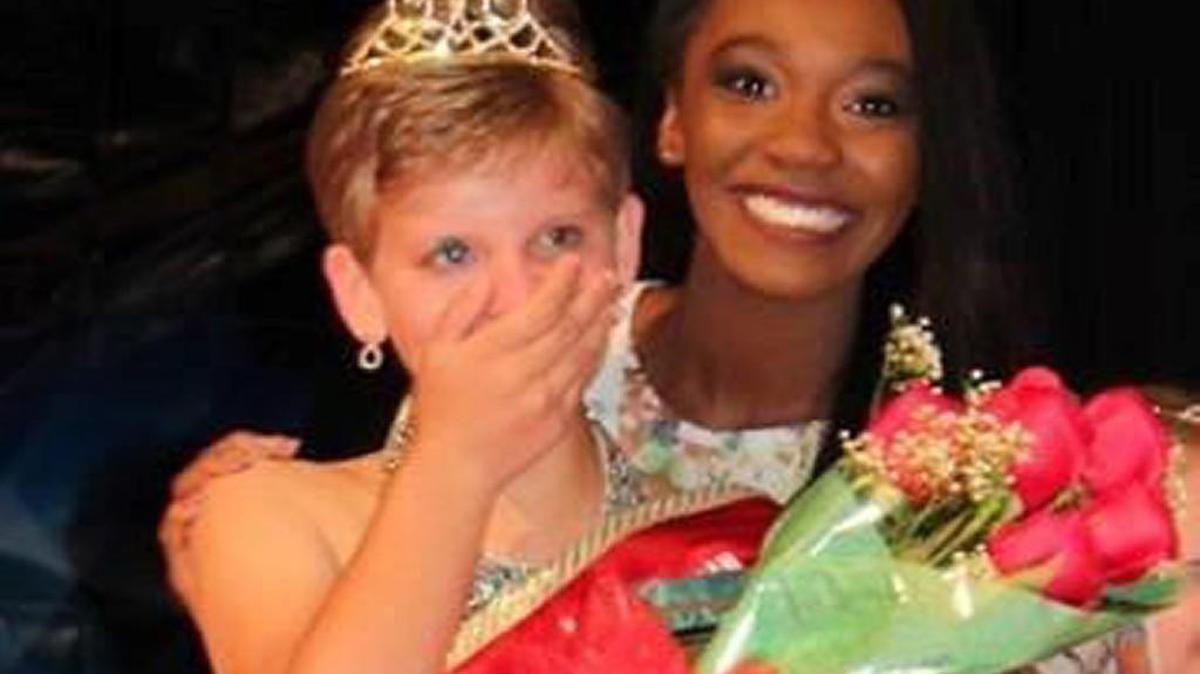 Hannah Shepherd reacts after being named the 2016 Miss Houston County Queen of Summer. Behind her is Kelsey Hollis, Miss Houston County's Outstanding Teen, who started the Queen of Summer pageant and continues to direct it.