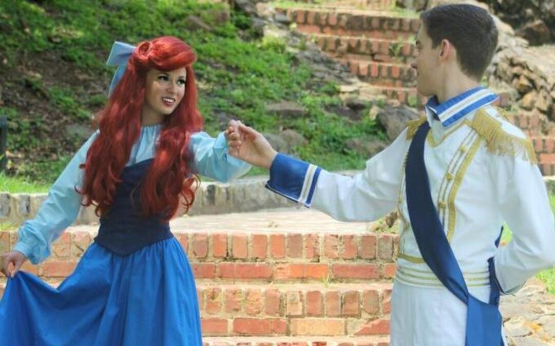 Alana Horne portrays Ariel and Jared Ivey is Prince Eric in the Perry Players Theatre production of “The Little Mermaid.”