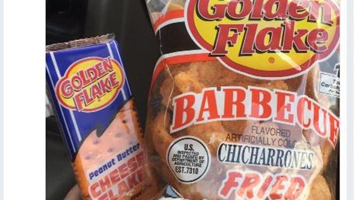 The Golden Flake company retweeted Alline Kent’s tweet about her love for their products and her home state of Alabama.