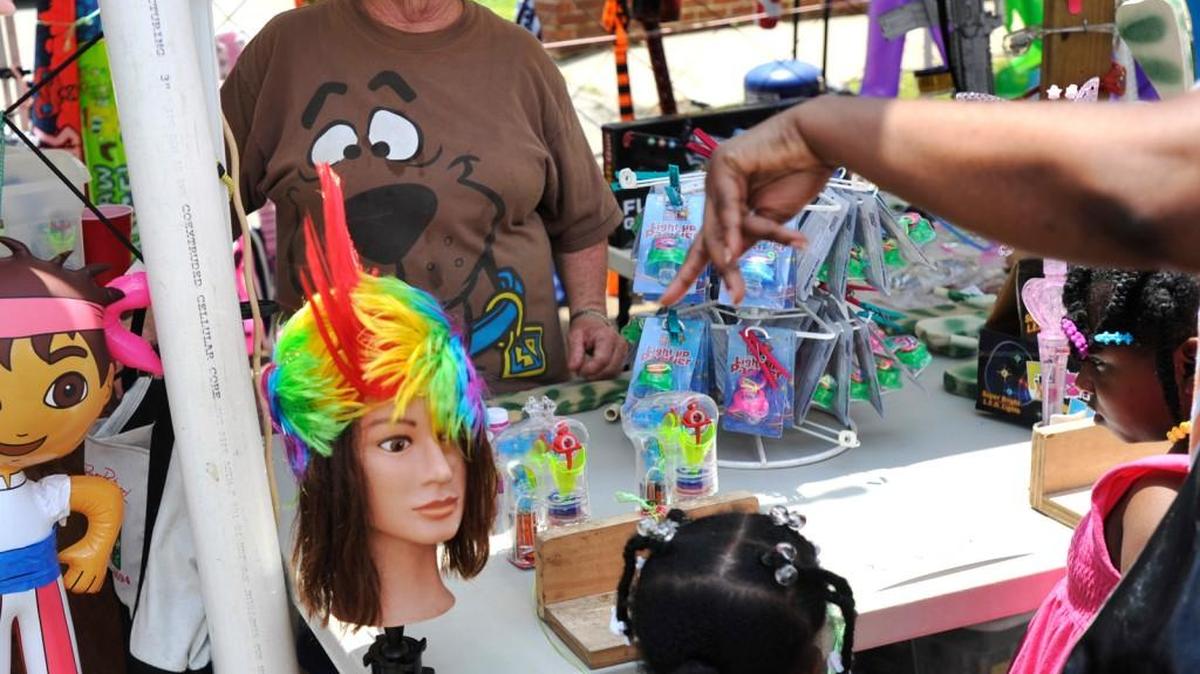 Vendors line the streets of Fort Valley during a previous Peach Festival.