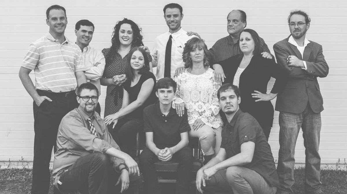 The cast of “A Murdered Mystery.”