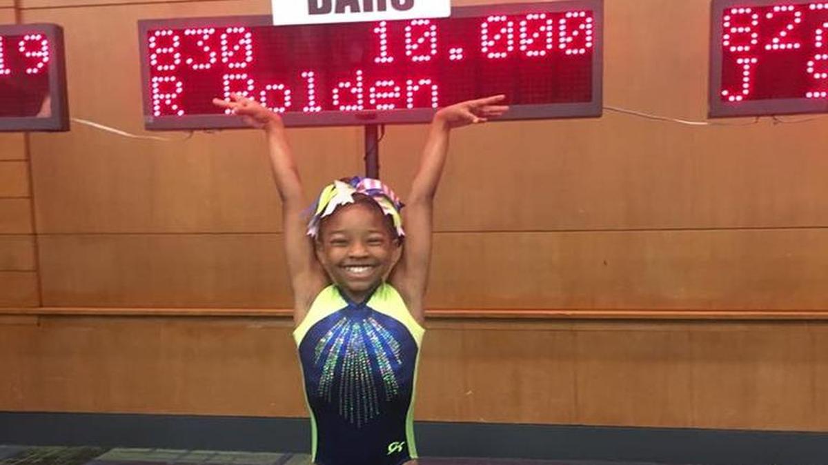 Rose Bolden scored a perfect 10 at the Courtney Kupets Pink Invitational in Savannah.
